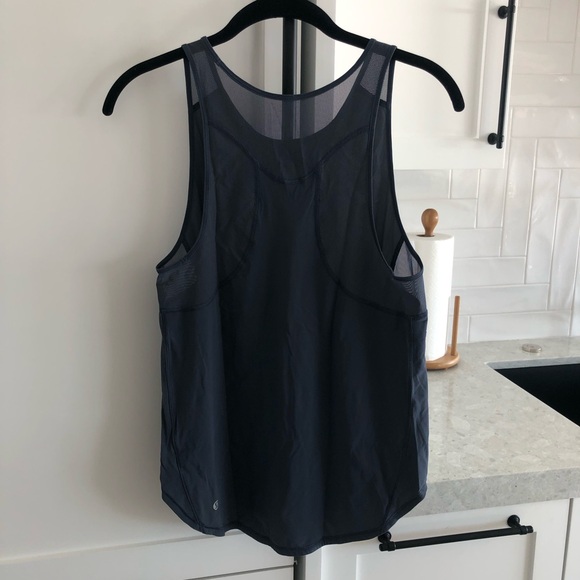 Lululemon Sculpt Athletic Tank Top Mesh Slate Blue Grey Small 6 - Picture 3 of 5